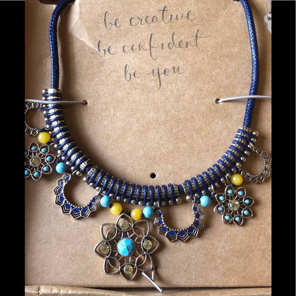 Golden Lotus Statement Necklace